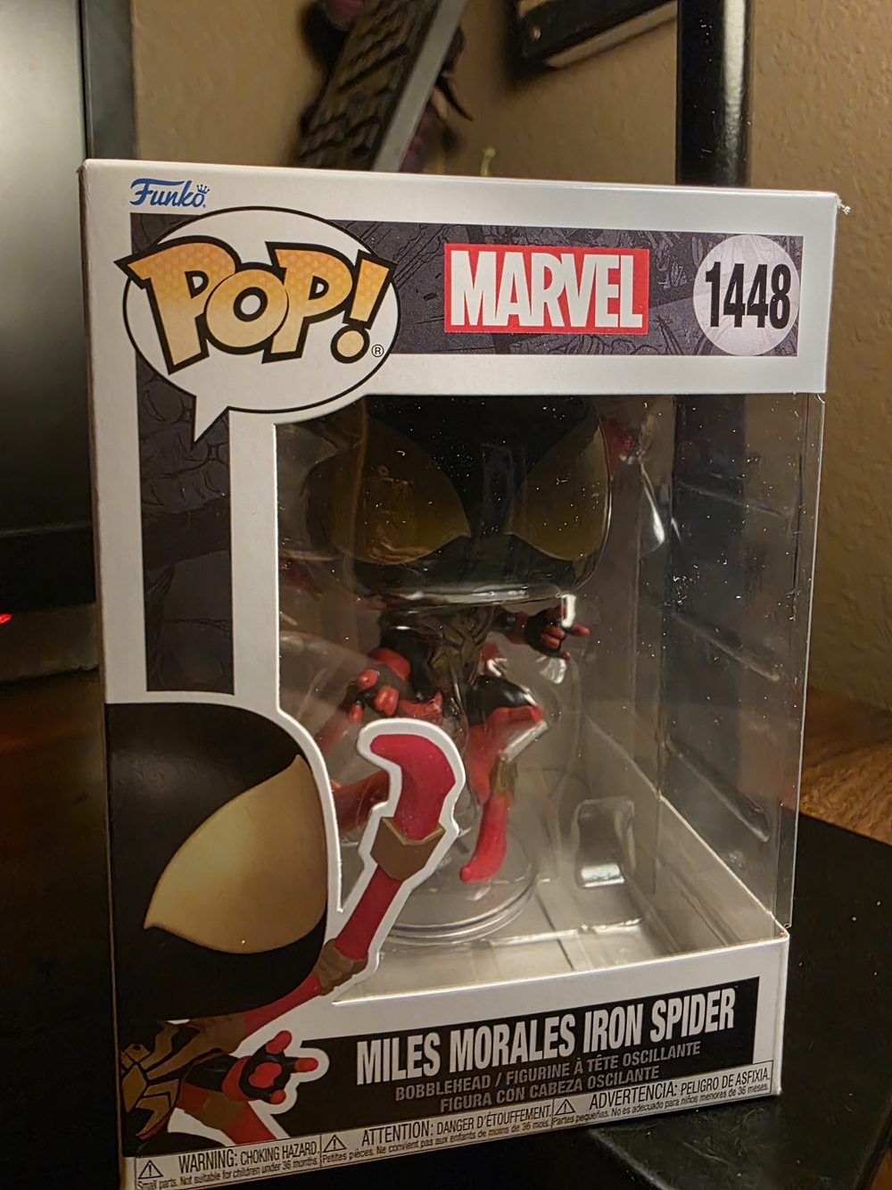Funko Pop! Marvel Miles Morales Iron Spider - Black, Red, Gold